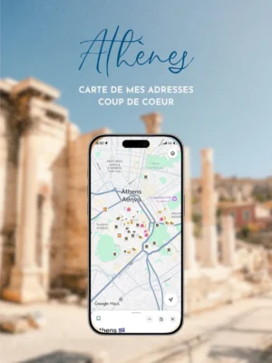 Carte adresses Athènes Grèce